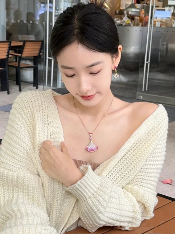 BVLGARI DREAM NECKLACE Dupe, Pink Diamonds, Rose Gold