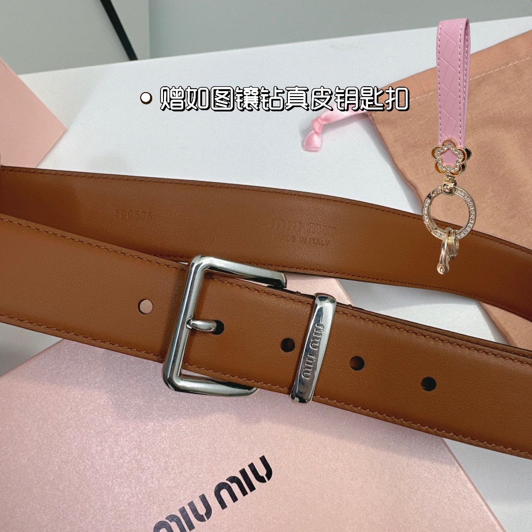 MiuMiu Leather Belts 1:1 Mirror Version