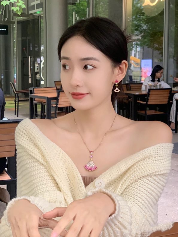 BVLGARI DREAM NECKLACE Dupe, Pink Diamonds, Rose Gold