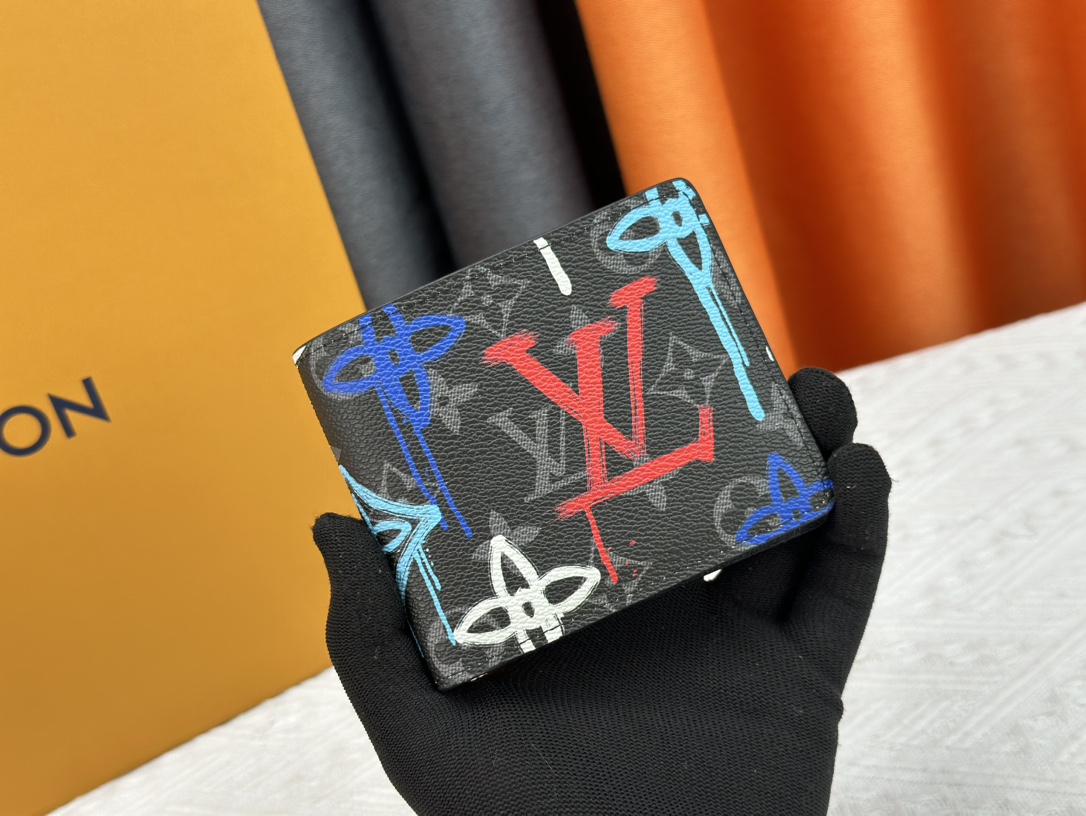 Louis Vuitton Brazza Damier Graphite Pixel N60895 M40452 Wallet Bag Handbag