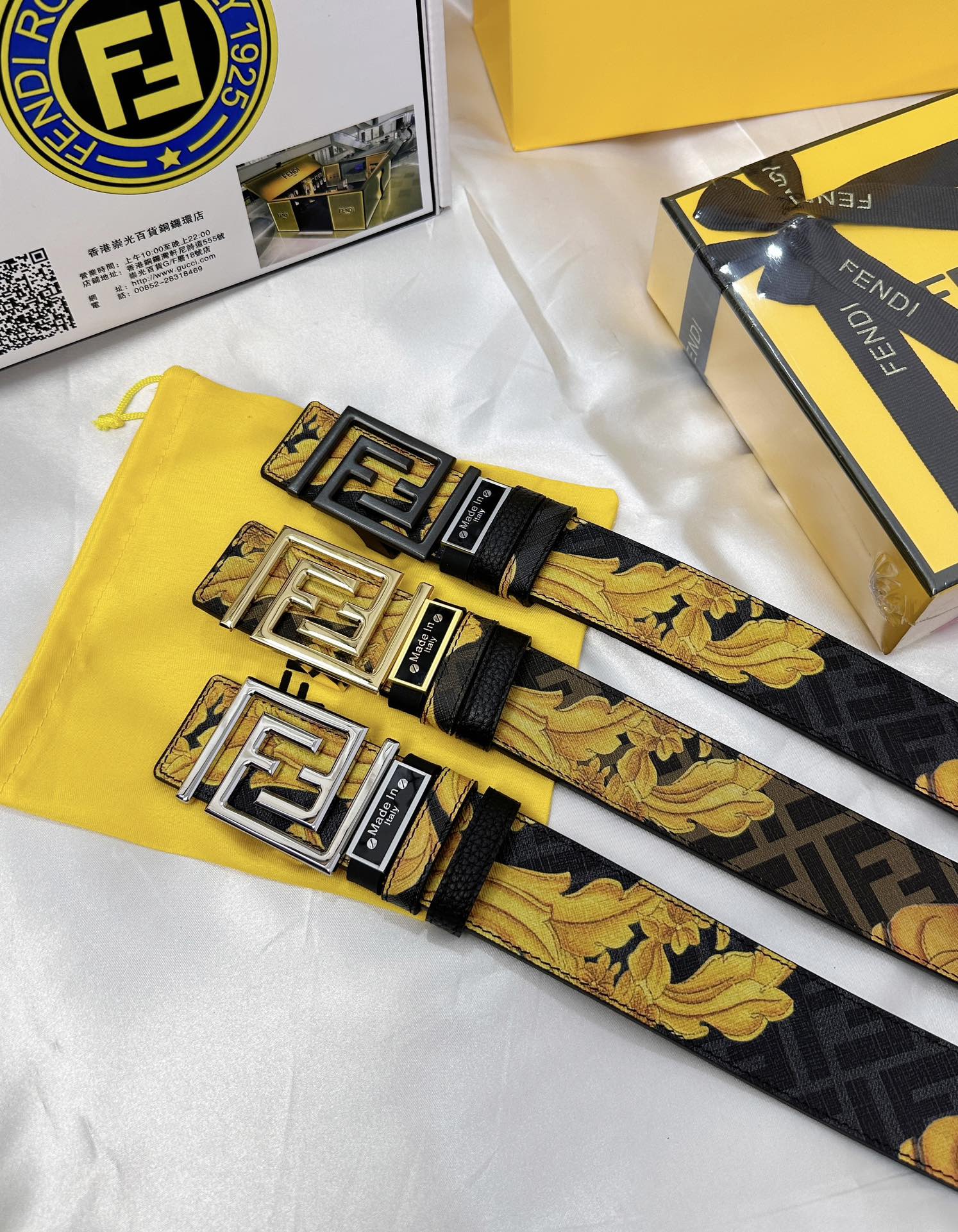 Fendi Leather Belts 1:1 Mirror Version