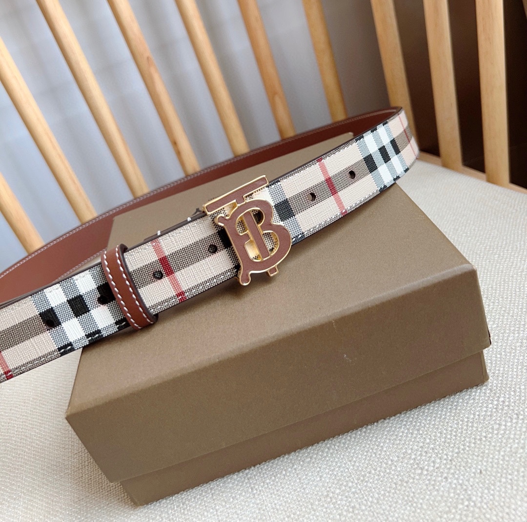 Burberry Leather Belts 1:1 Mirror Version