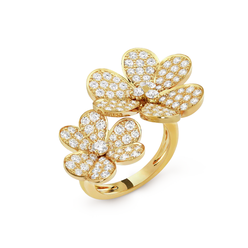 Van Cleef & Arpels Double Trefoil, Frivole Between the Finger ring