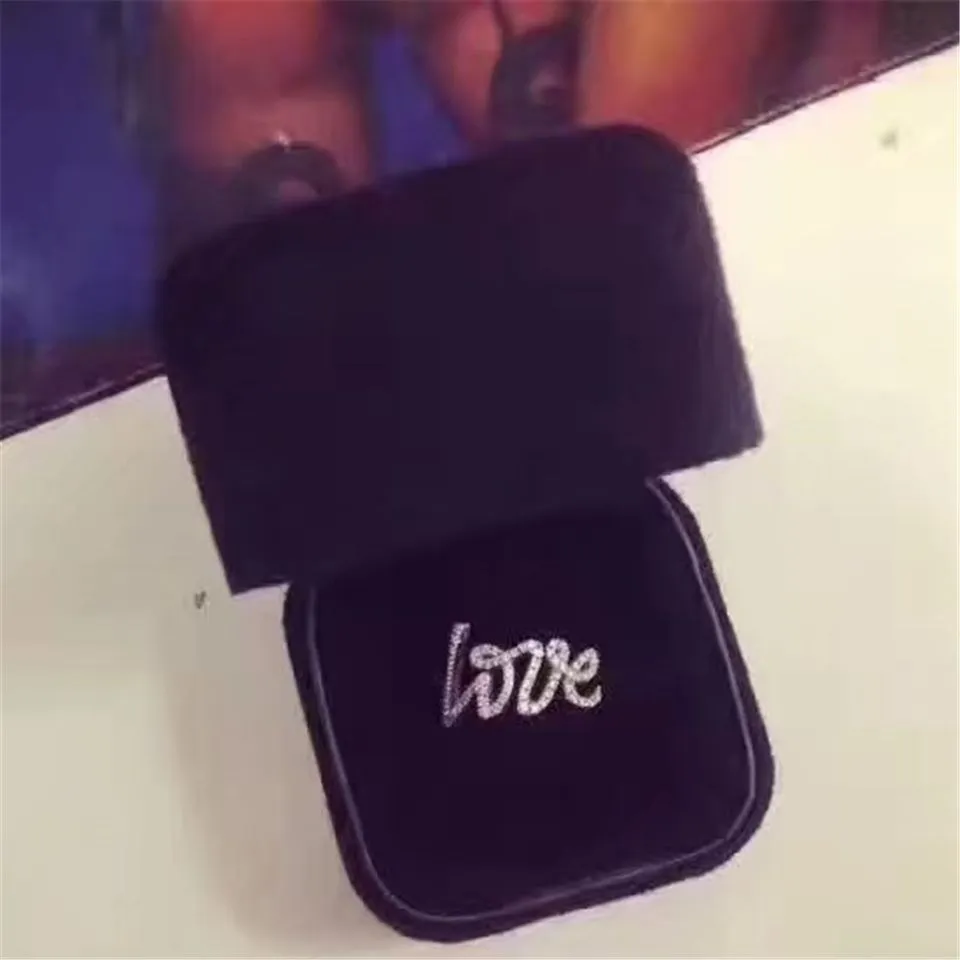 Tiffany Palomas Graffiti Love Letter Crystals Ring Street Shop Women GRP04140