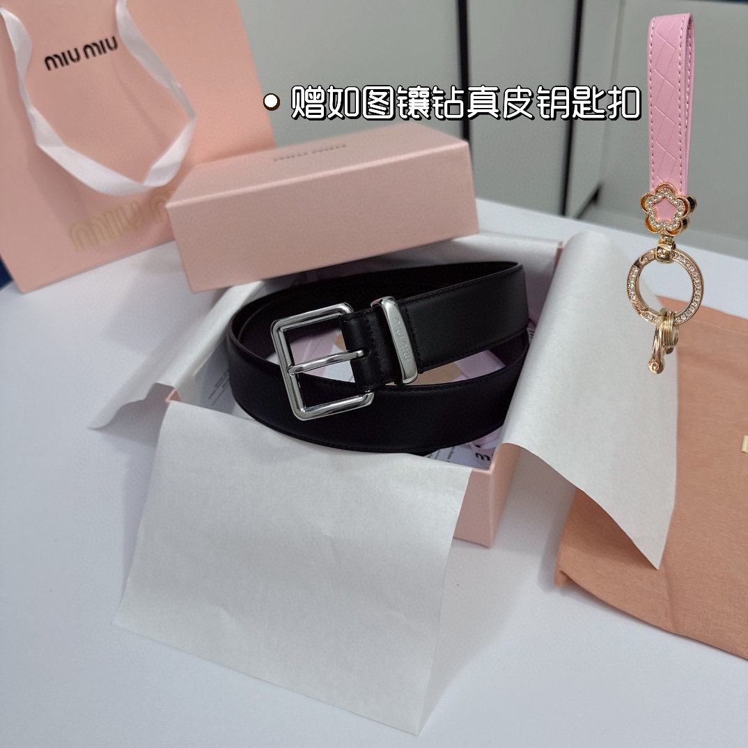 MiuMiu Leather Belts 1:1 Mirror Version