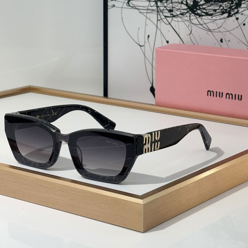 Miumiu  The Hollow Logo of the Mirror leg Sunglasses Top quality （Replica）