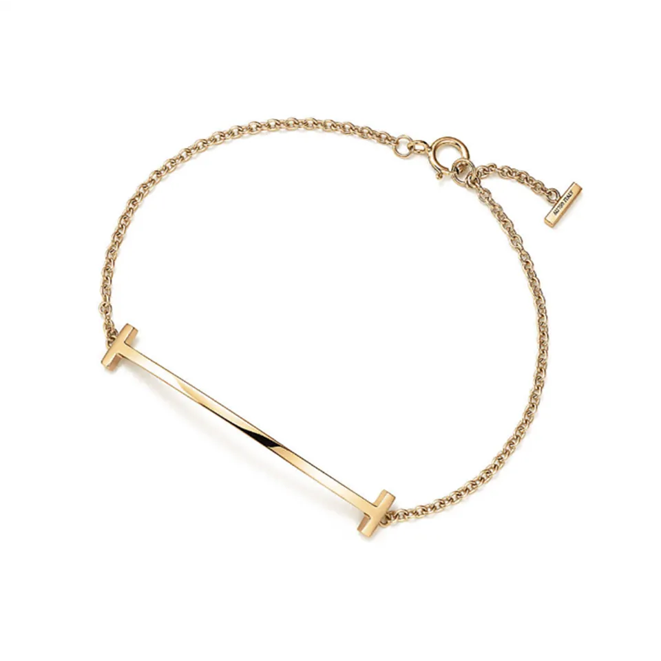 Tiffany T Sterling Silver Smile Bracelet Modern Party Style Lady Jewelry