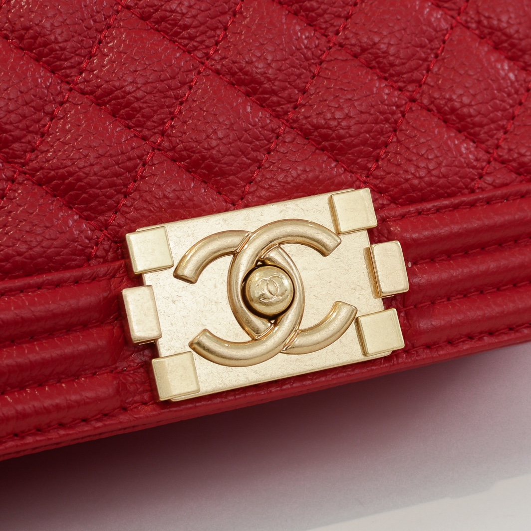 Chanel Leboy litchi or lychee pattern Shoulder Bag Handbag