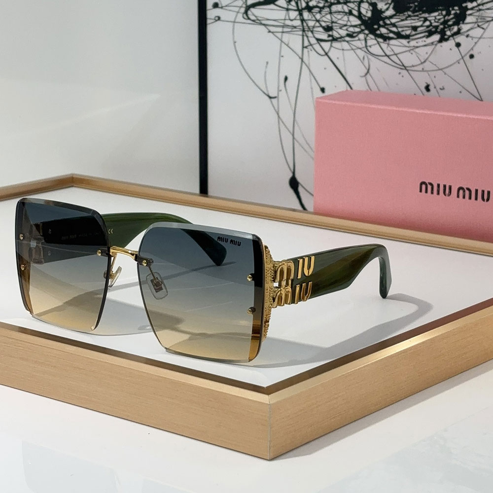 Miumiu Mirror leg Logo Decoration Sunglasses Top quality （Replica）