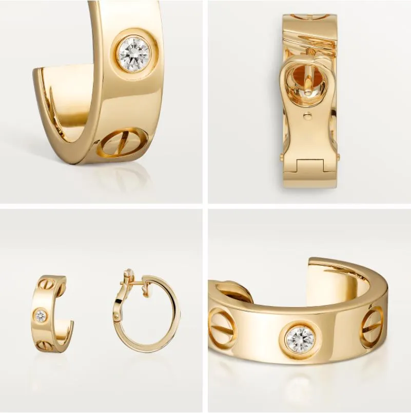 Cartier Love Clip Earrings With 2 Diamonds Yellow Gold