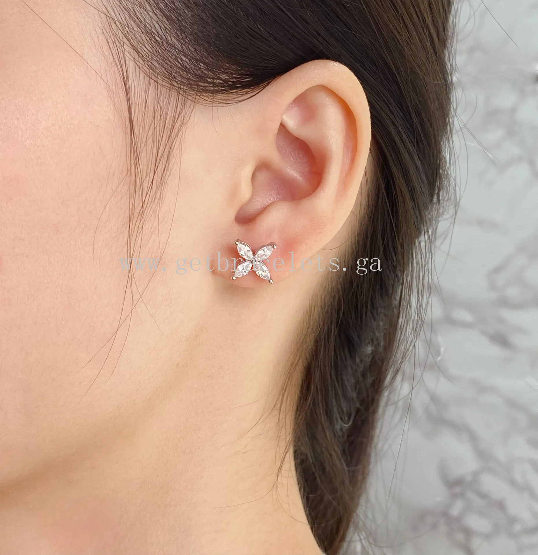 Tiffany Victoria Earrings White Gold with Diamonds