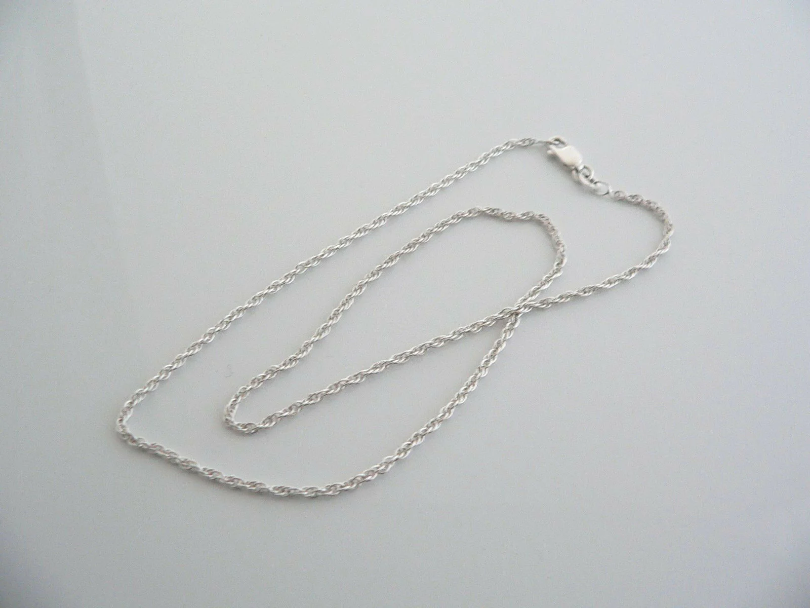 Sterling Silver Twisted Necklace Pendant Charm Chain Excellent Gift Love