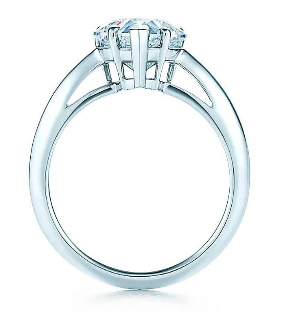 Top Tiffany Heart-shaped Crystal Ring Stylish Style Best Gift