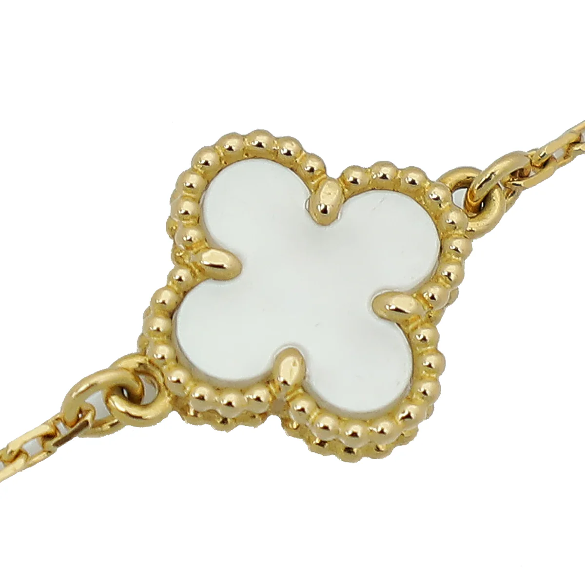 Van Cleef & Arpels 18K Yellow Gold MOP Sweet Alhambra Bracelet