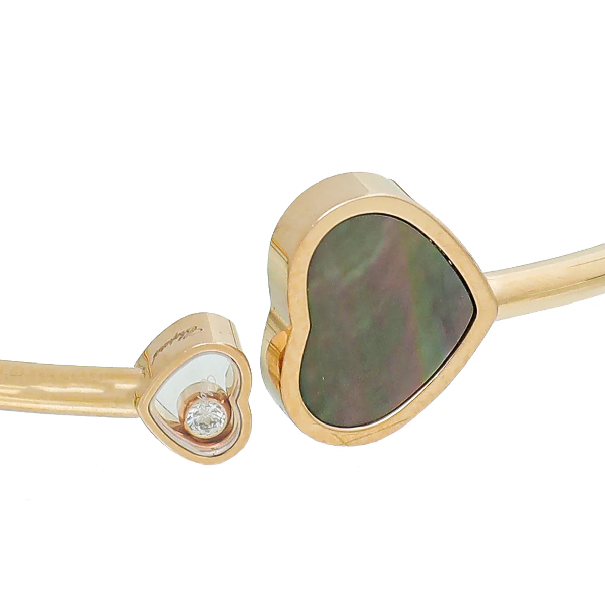 Chopard 18K Rose Gold Diamond Happy Tahitian Pearl Medium Bracelet