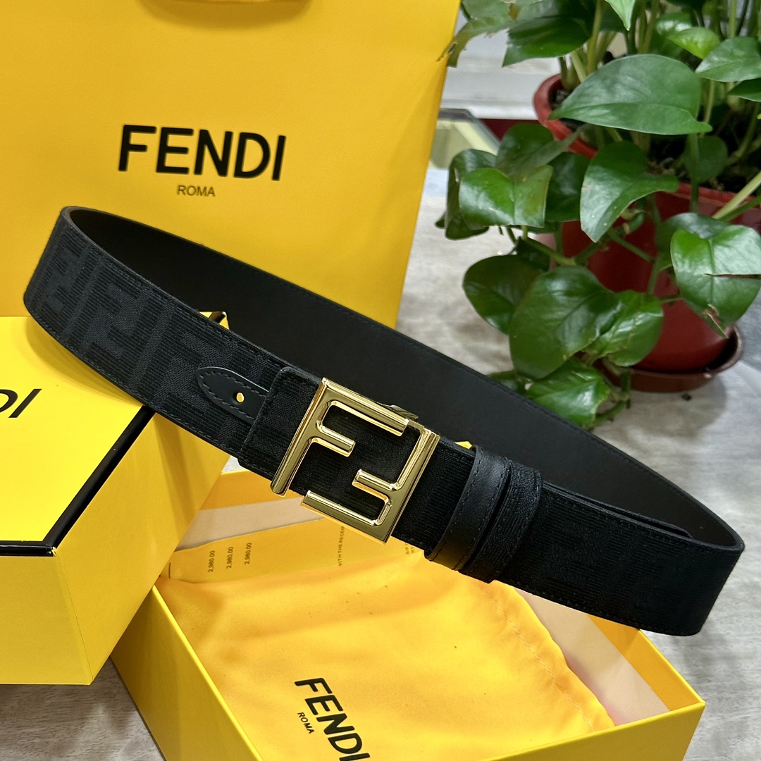 Fendi Leather Belts 1:1 Mirror Version