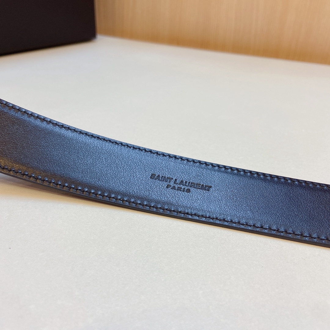 YSL Saint Laurent Leather Belts 1:1 Mirror Version