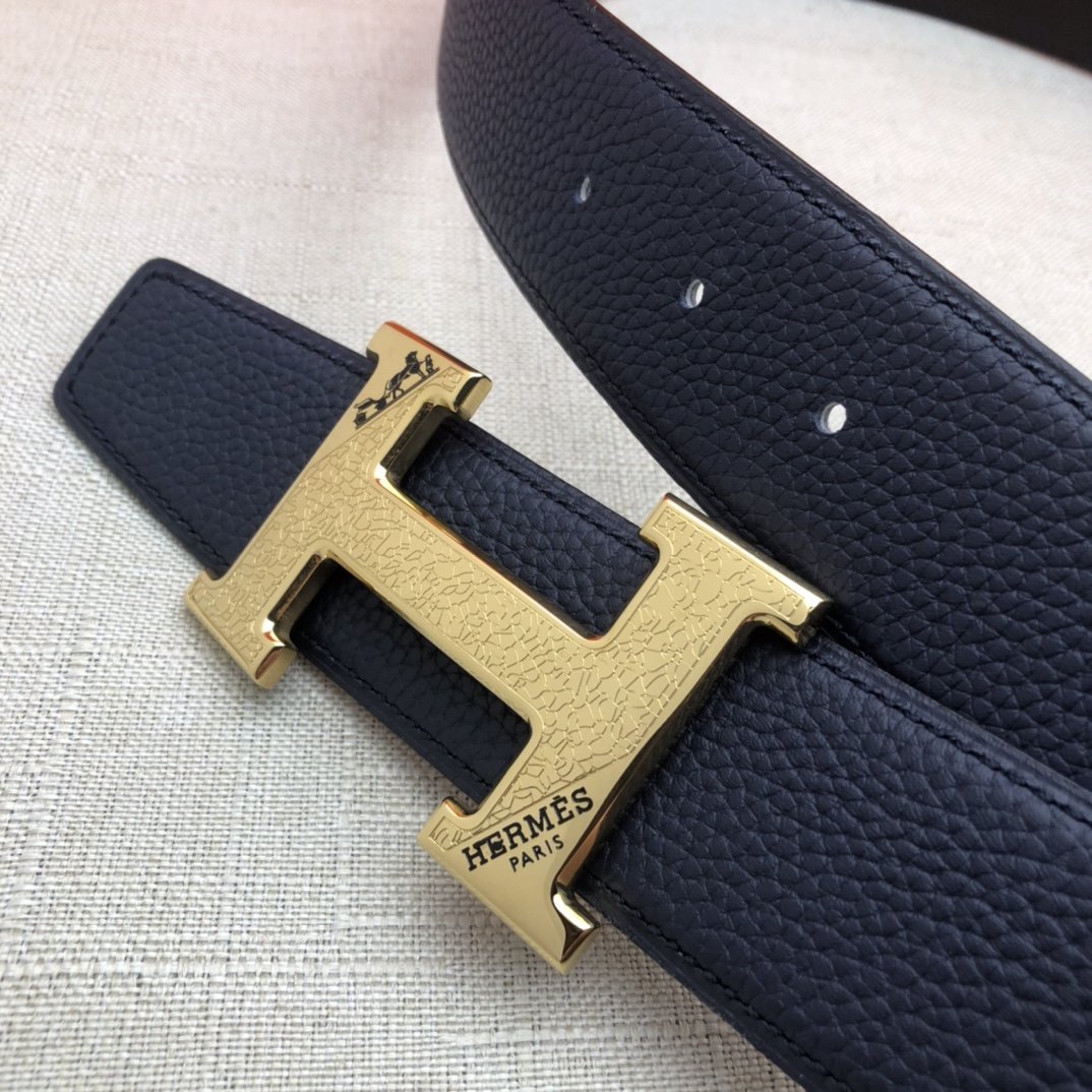Hermes H Belt Buckle & Reversible Black For Women, Women Belt 380MM