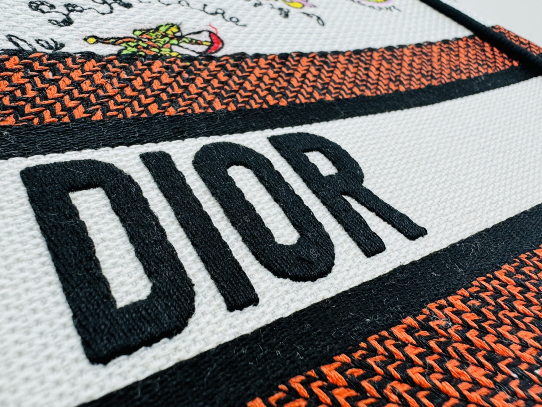 Dior Book Tote Embroider Large Shoulder Bag Handbag