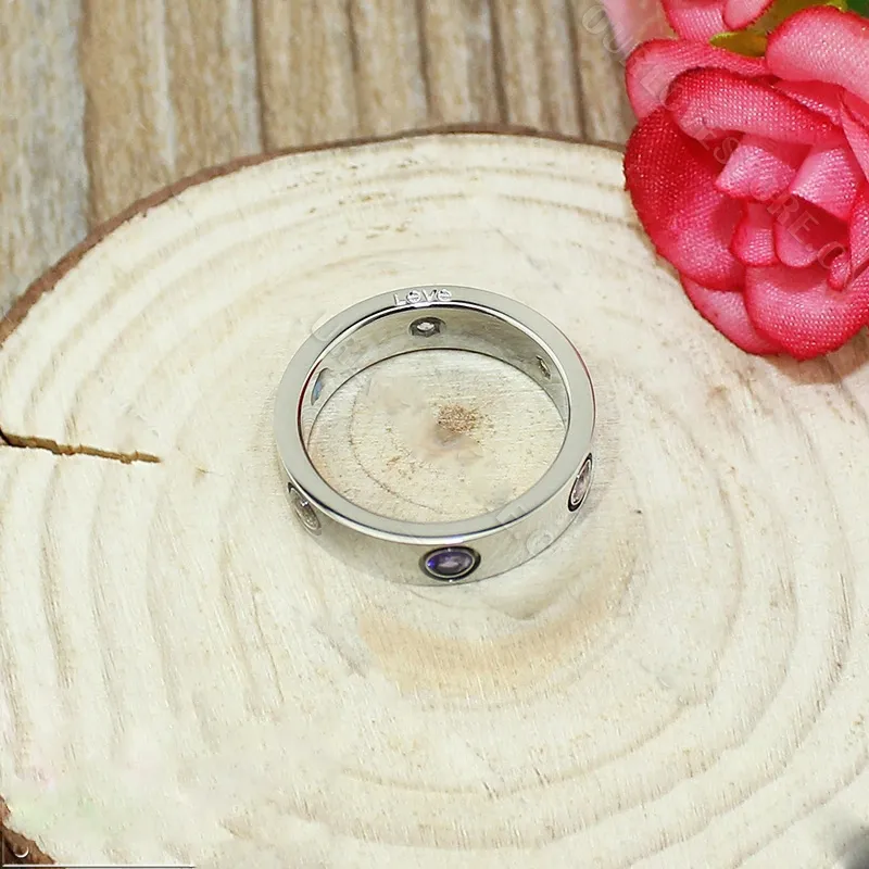 Cartier Love Ringv White Gold Sapphires Garnets Amethyst B4090500