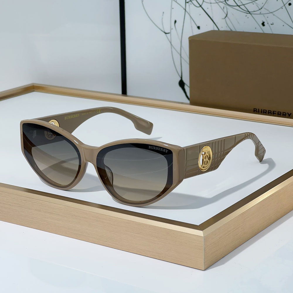 Burberry  Mirror leg Hollowed out Logo  Sunglasses Top quality （Replica）