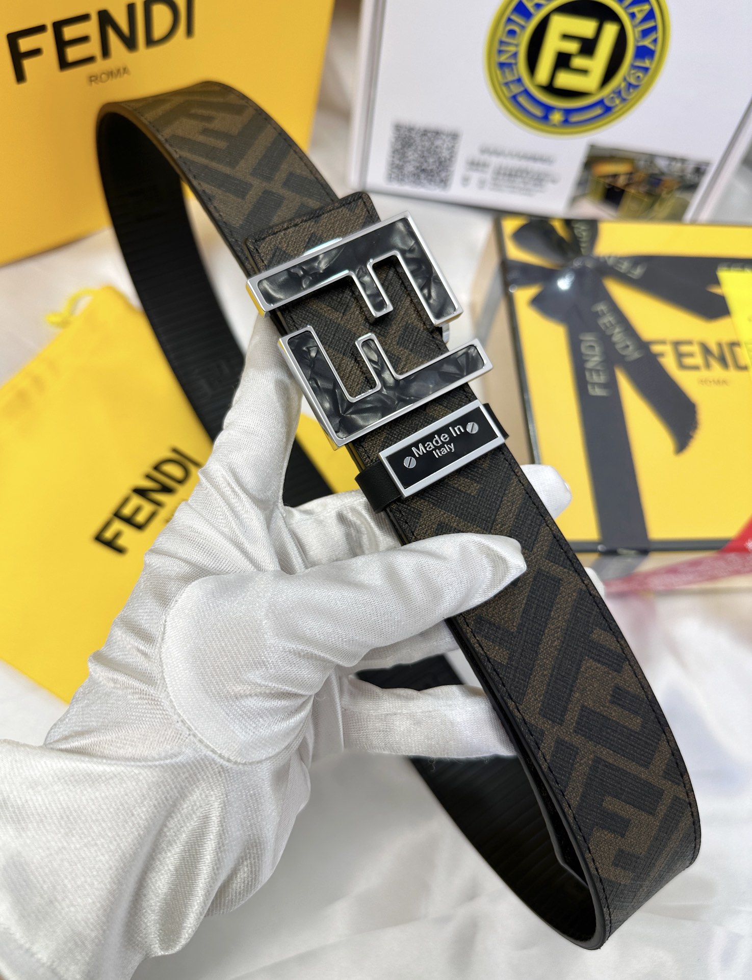 Fendi Leather Belts 1:1 Mirror Version