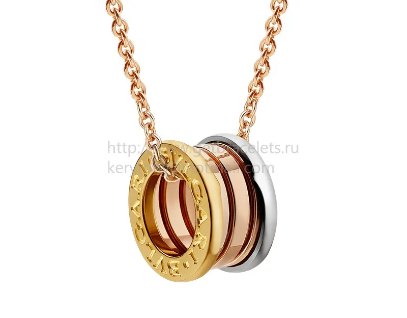 B.zero1 Pendant in Rose White and Yellow Gold