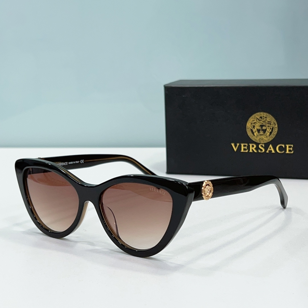 Versace  Mirror leg Logo Cat-eye Sunglasses Top Quality（Replica）