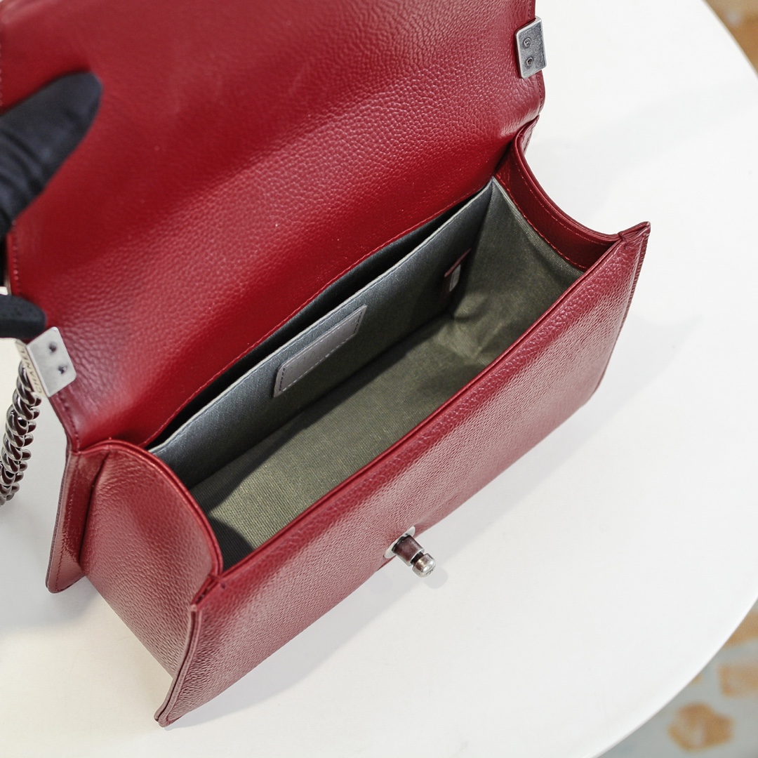 Chanel Leboy litchi or lychee pattern Shoulder Bag Handbag