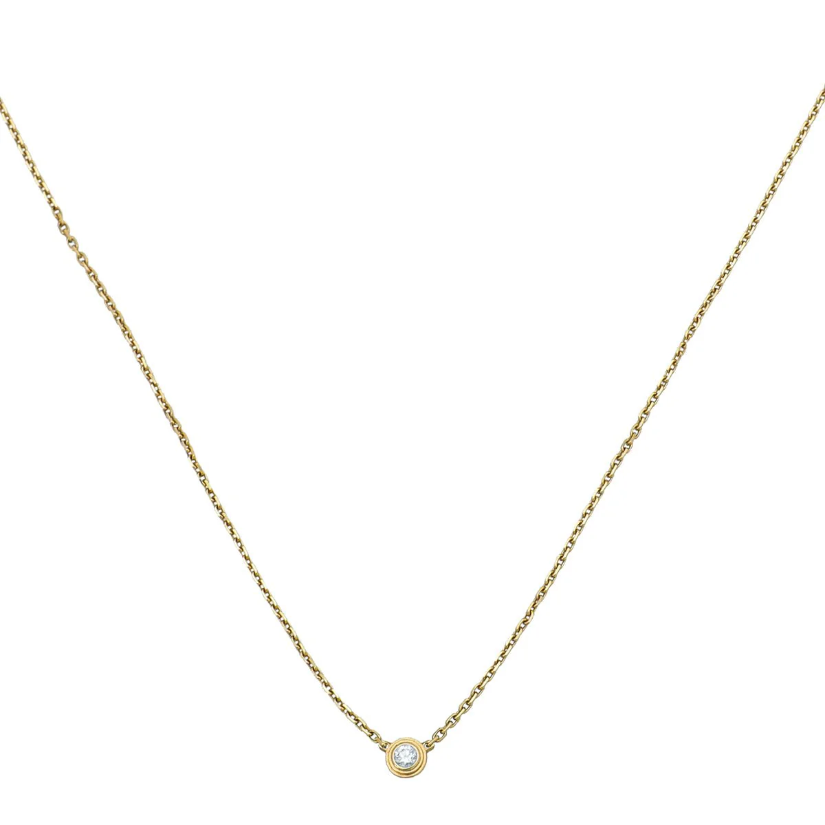 Cartier 18K Yellow Gold Diamond D'Amour XS Model Necklace