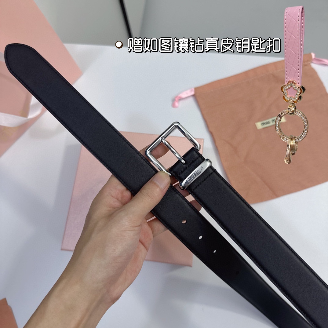 MiuMiu Leather Belts 1:1 Mirror Version