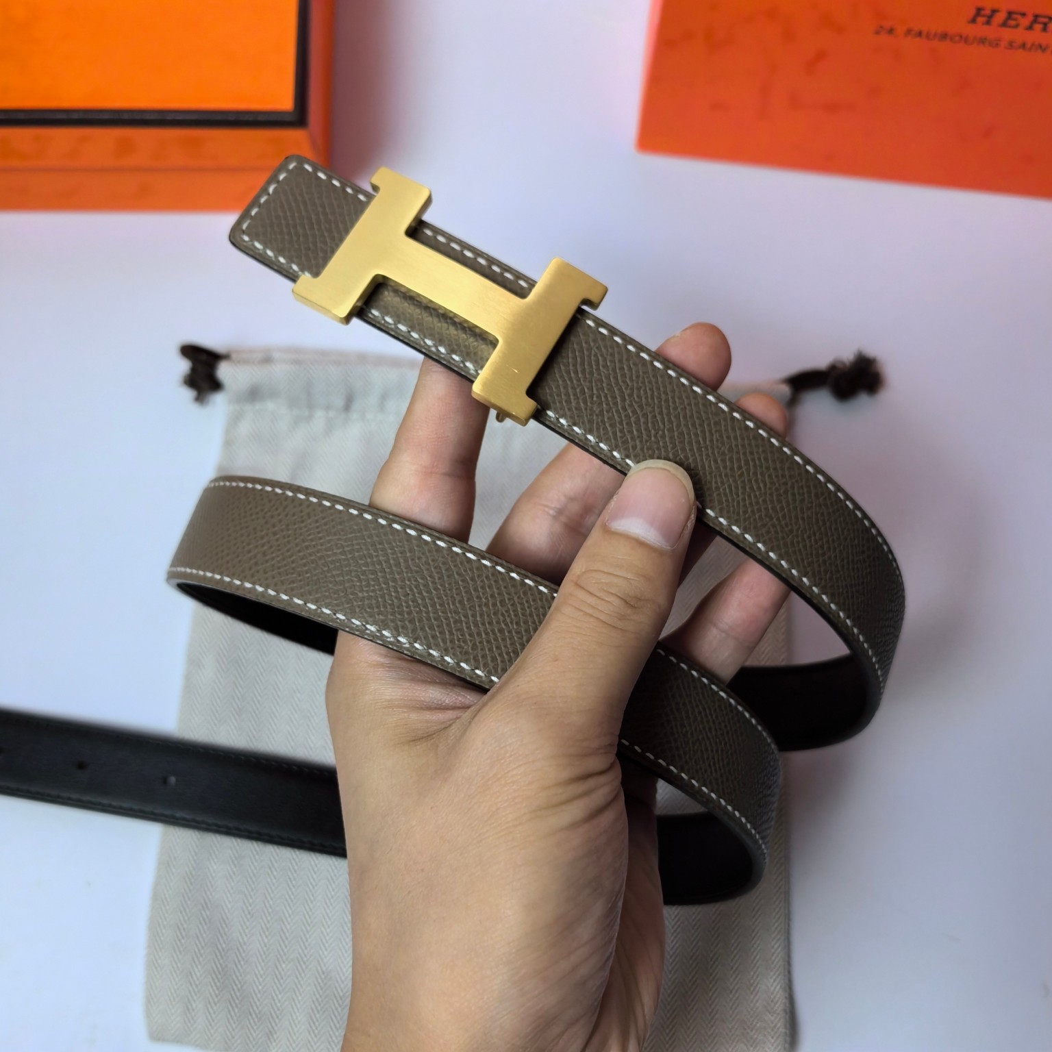 Hermes Leather Belts 1:1 Mirror Version