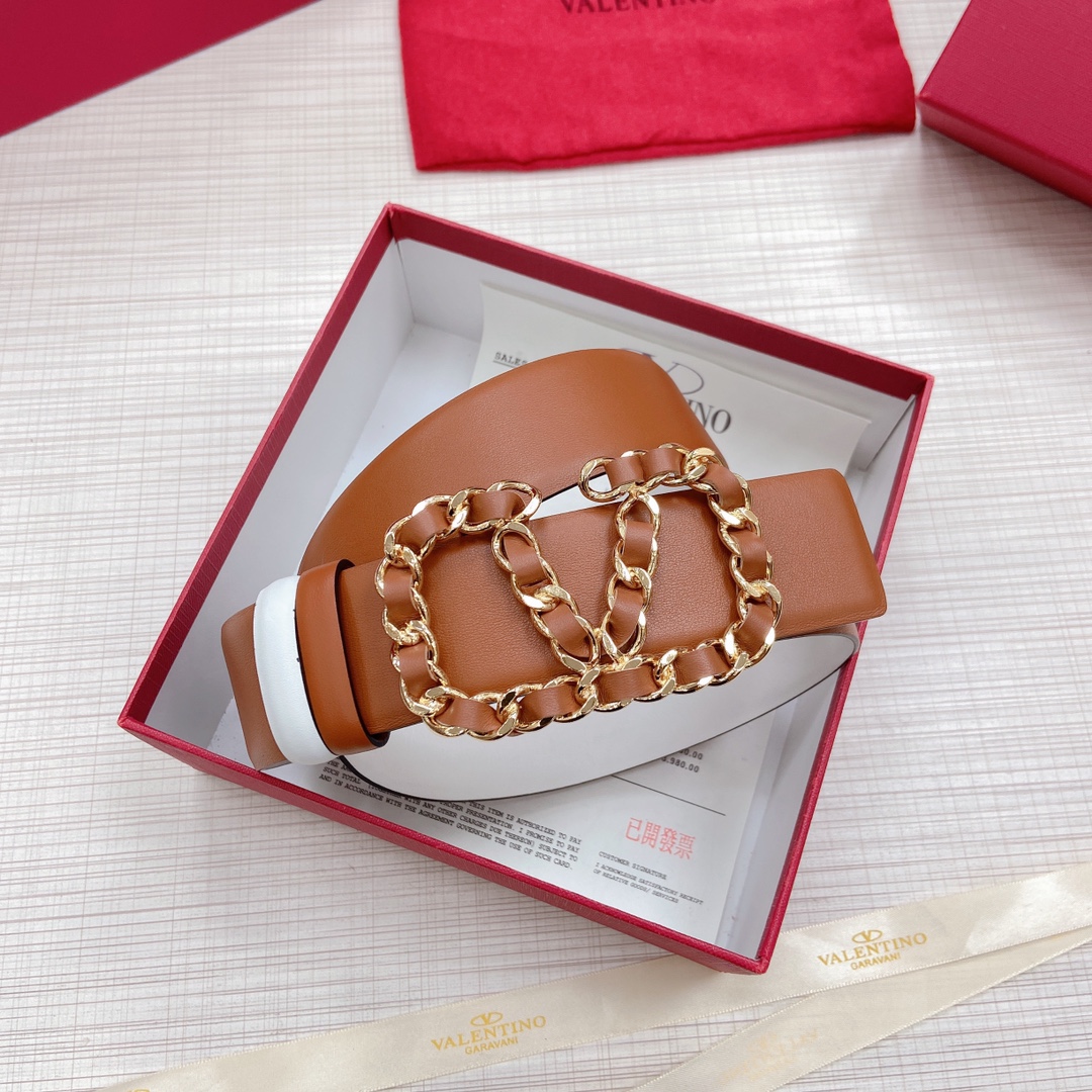 Valentino Leather Belts 1:1 Mirror Version