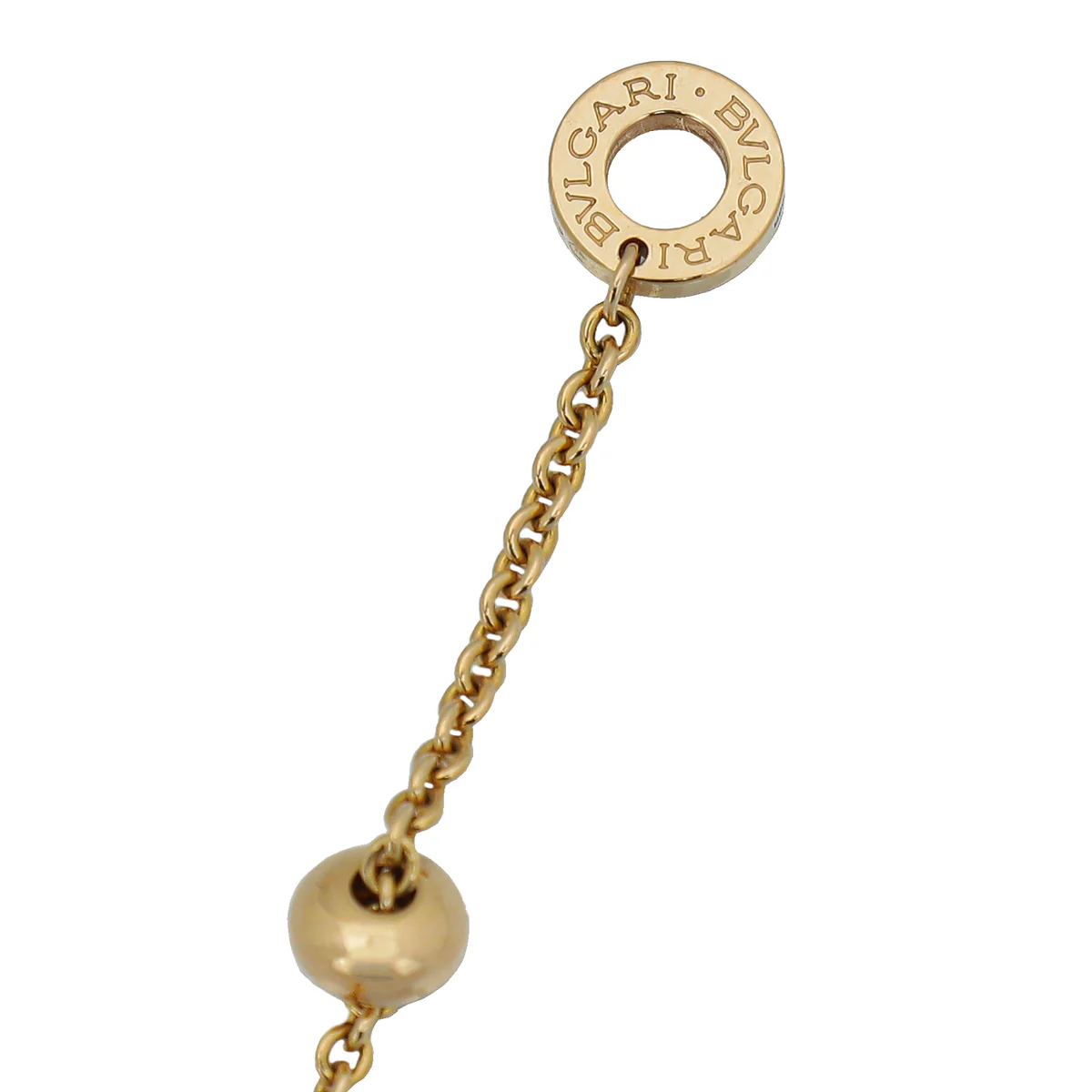 Bvlgari 18K Rose Gold Diamond White Ceramic B.Zero1 Station Necklace