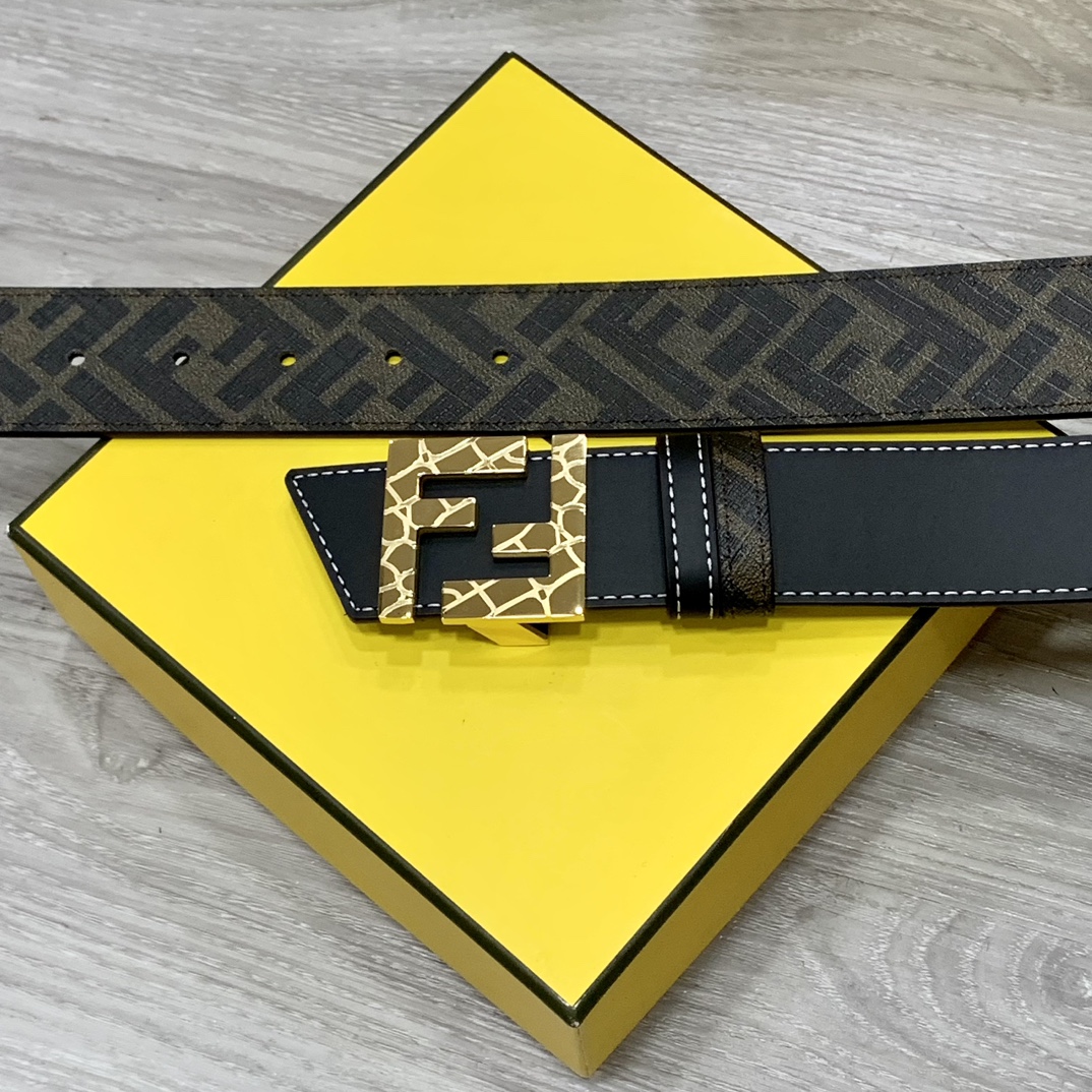 Fendi Leather Belts 1:1 Mirror Version