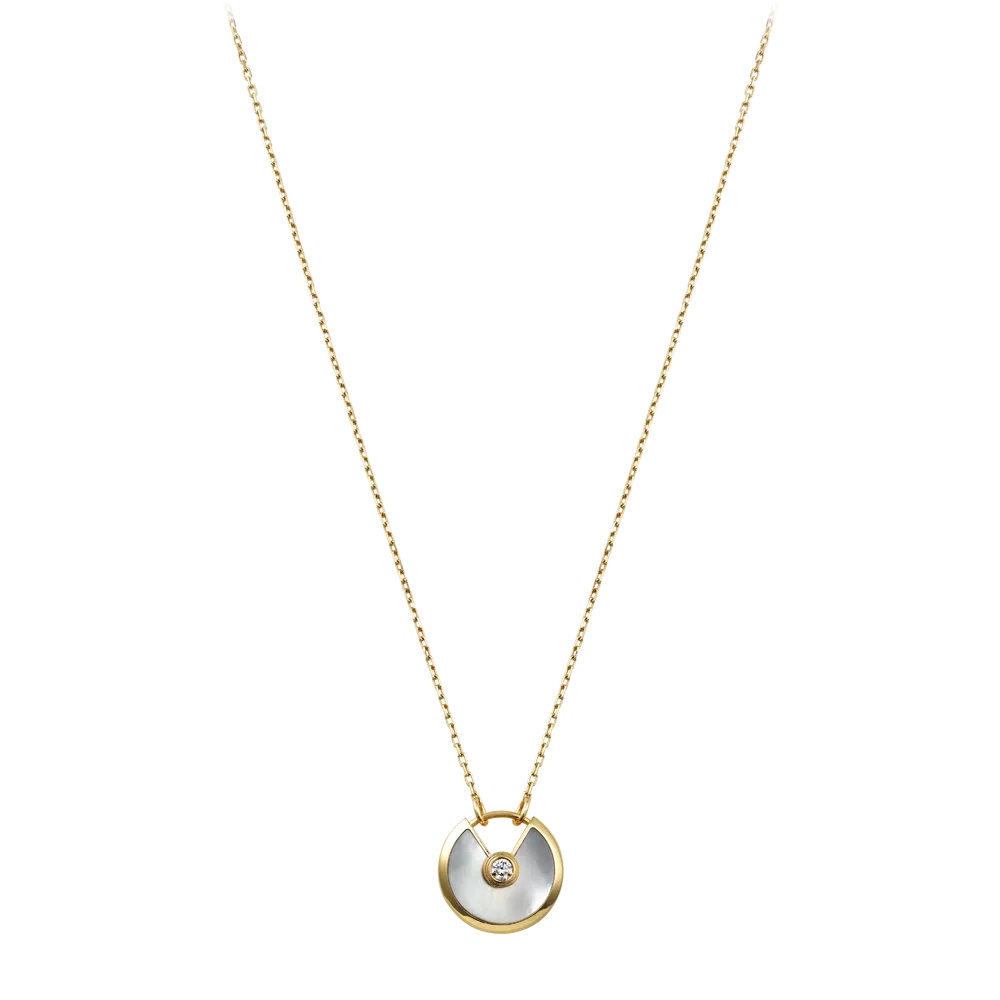 Amulette De Cartier Necklace Yellow Gold, Diamond, White Mother-Of-Pearl B3047500