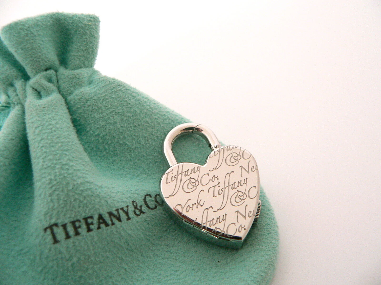 Tiffany & Co Notes Heart Love Watch Clock Padlock Charm 4 Necklace Bracelet Gift