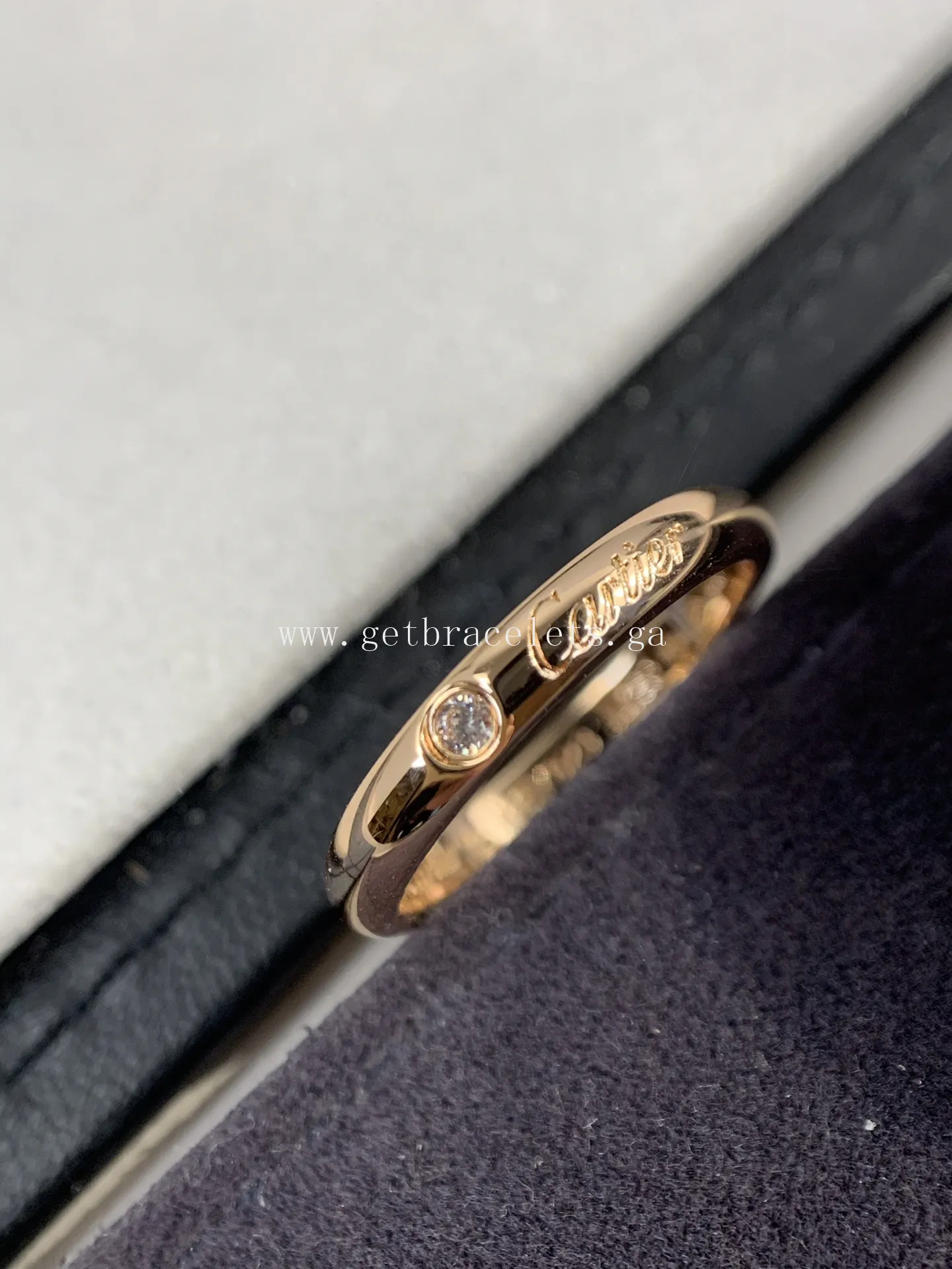 Cartier 1895 Wedding ring With 1 Diamonds Rose Gold