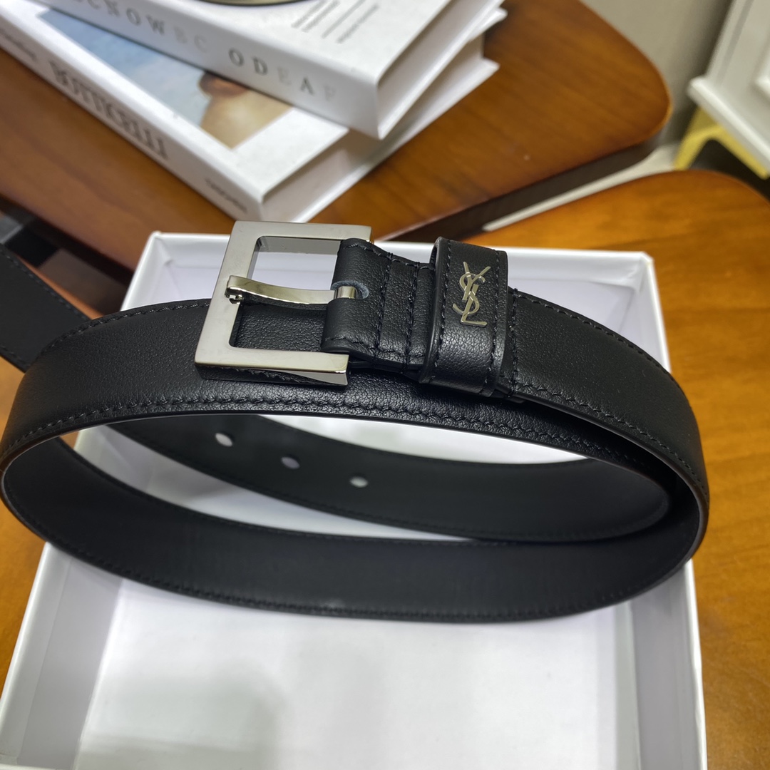 YSL Saint Laurent Leather Belts 1:1 Mirror Version
