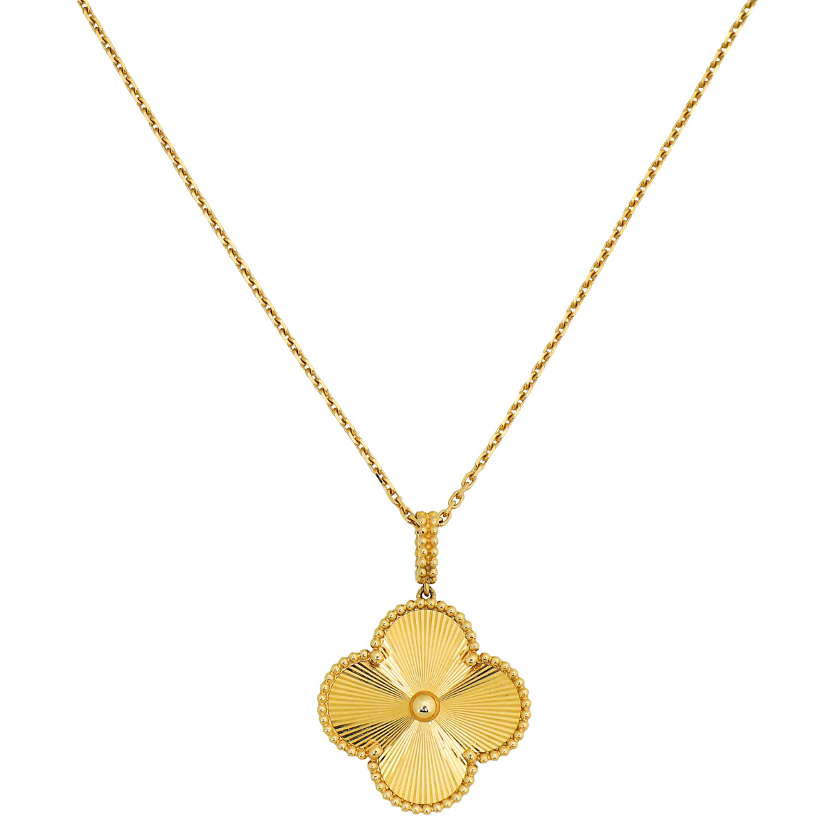 Van Cleef & Arpels 18K Yellow Gold 1 Motif Magic Alhambra Long Necklace