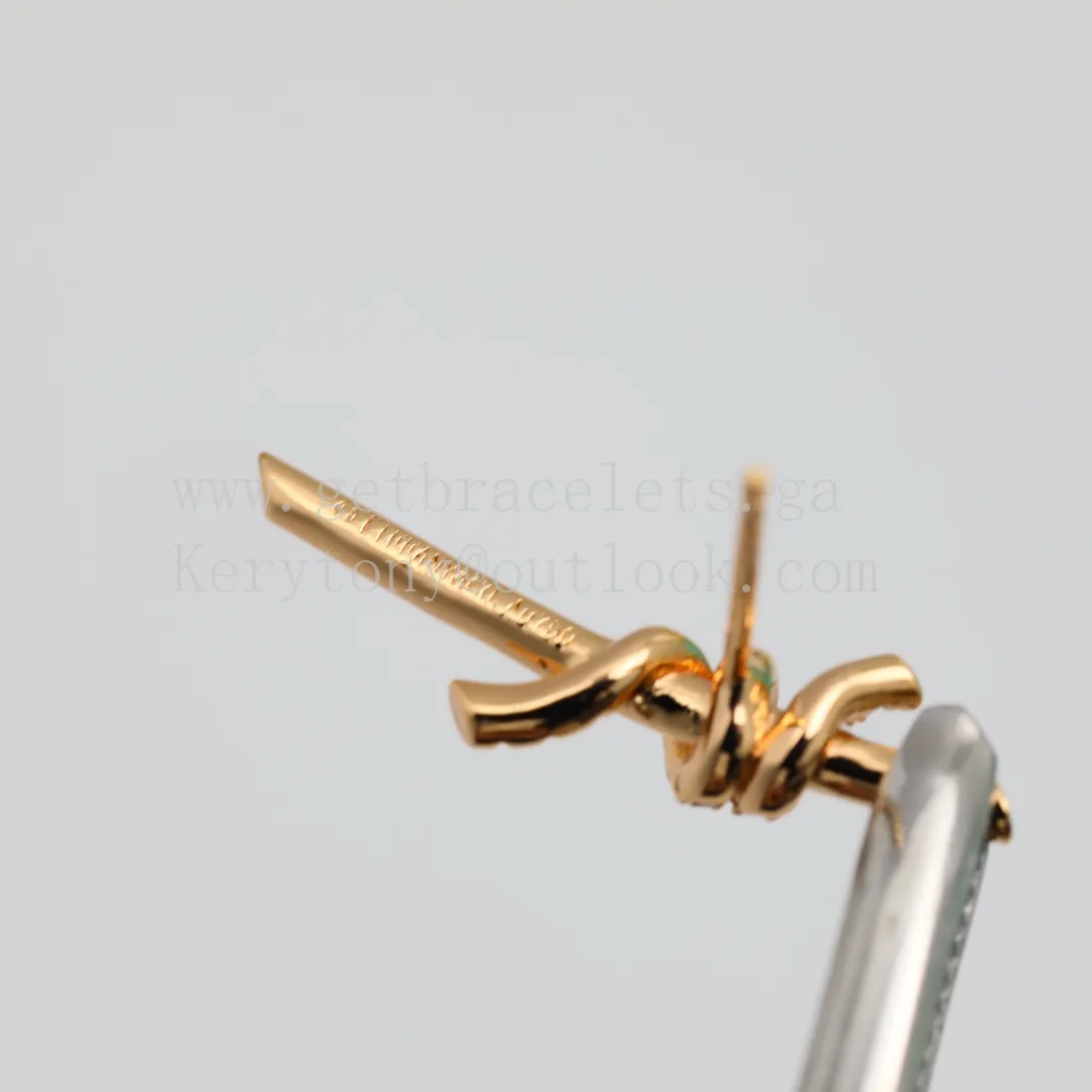 Tiffany Knot Earrings in Yellow Gold/Rose Gold/White Gold with Diamonds