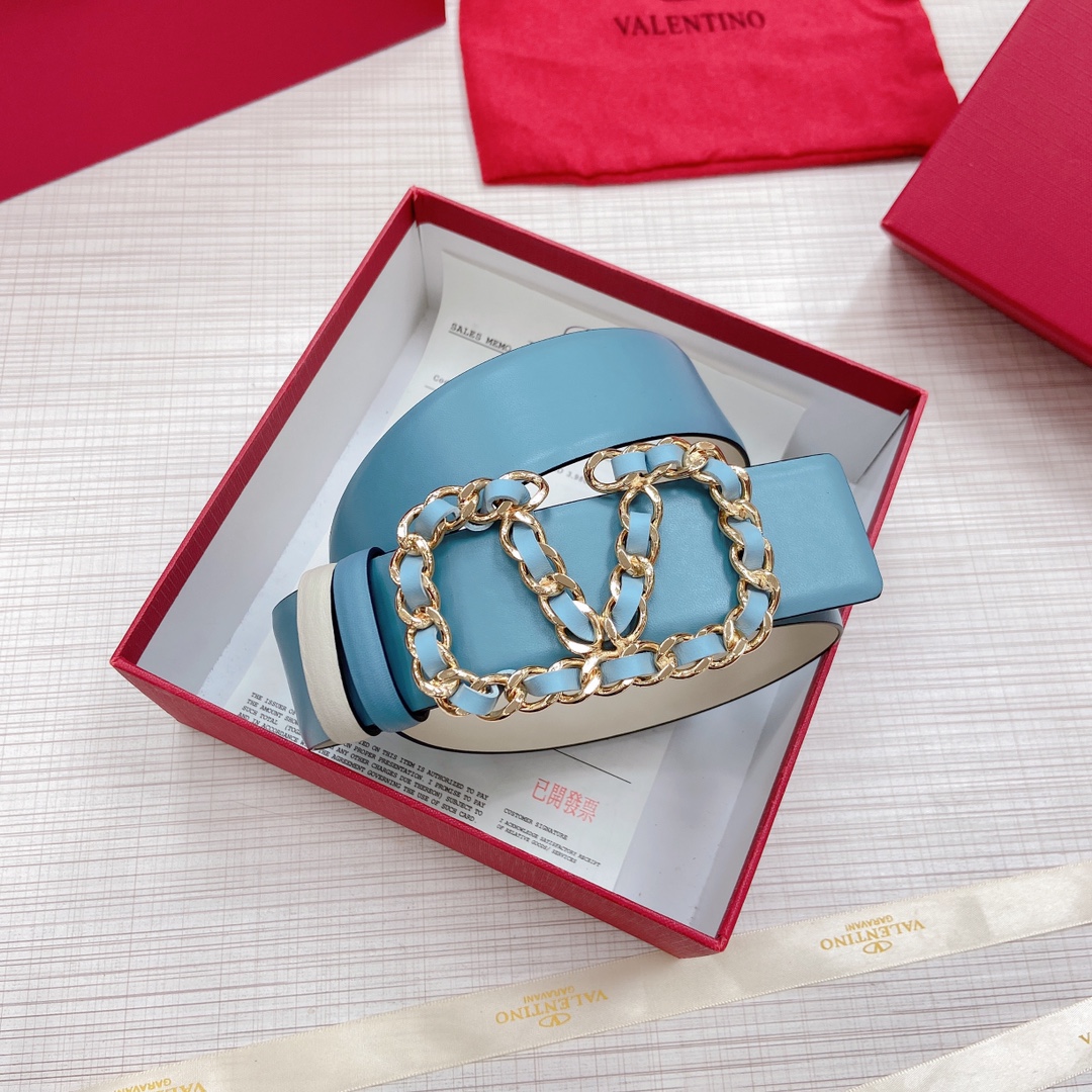 Valentino Leather Belts 1:1 Mirror Version