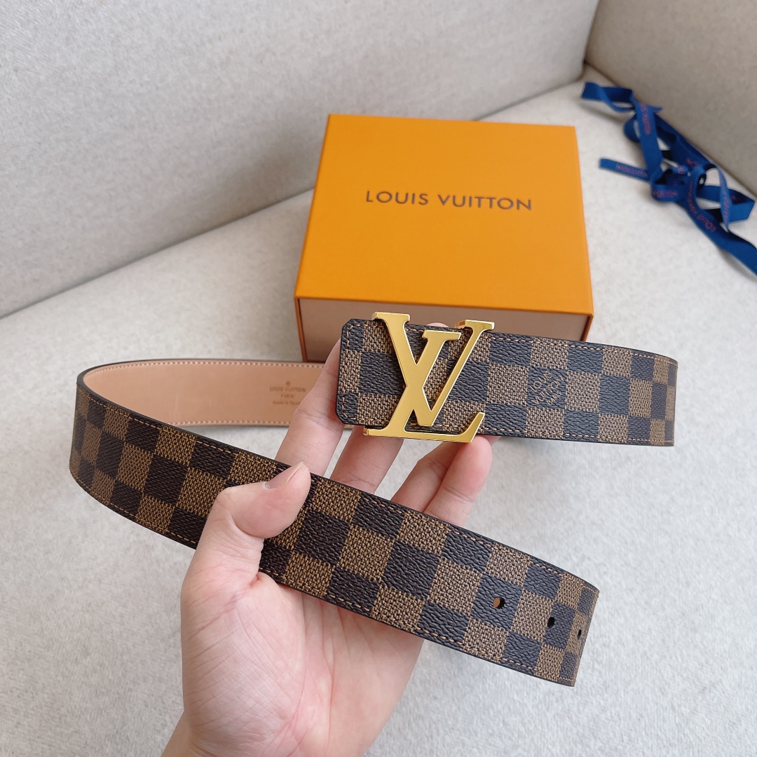 Louis Vuitton LV Leather Belts 1:1 Mirror Version