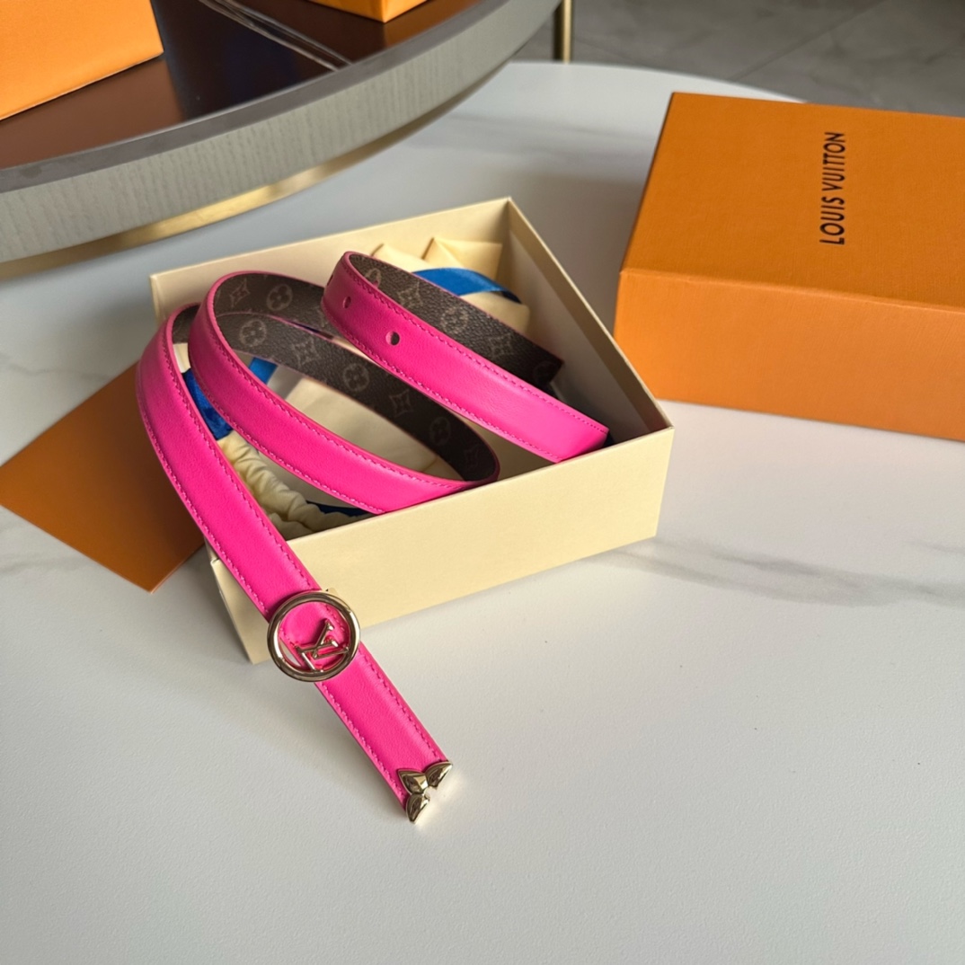 Louis Vuitton LV Leather Belts 1:1 Mirror Version