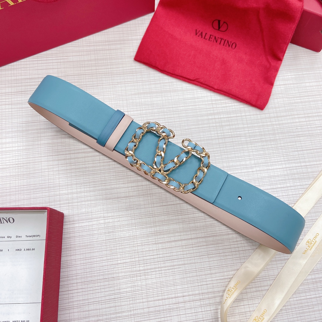 Valentino Leather Belts 1:1 Mirror Version