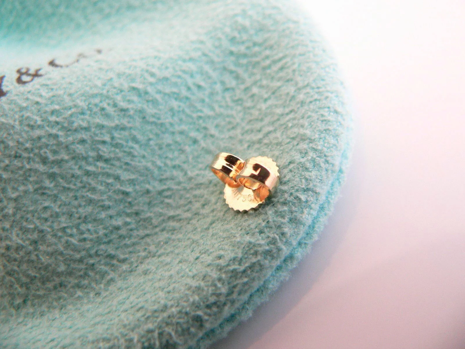 Tiffany & Co Silver 18K Gold Circles Dangling Dangle Earrings Love Gift Pouch