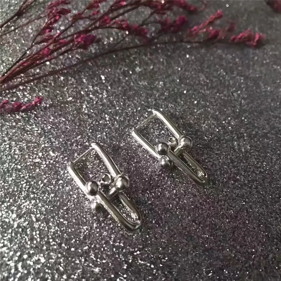 Tiffany Hardwear Link Earrings Silver/Rose Gold/Yellow Gold Personalized Birthday Gift Sale Italy 38087959/38087983