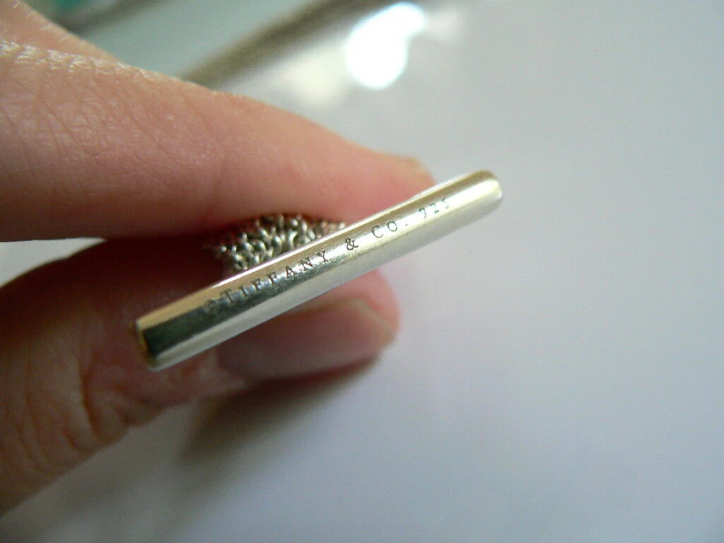 Tiffany & Co Heart Mesh Necklace Pendant Chain Rare Gift Multi Strand Silver