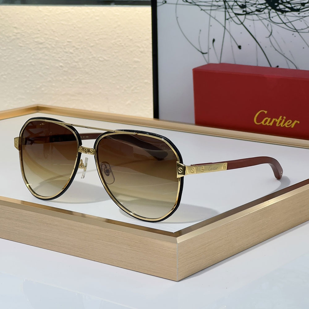 Cartier Aviator Metal Sunglasses Top quality  （Replica）