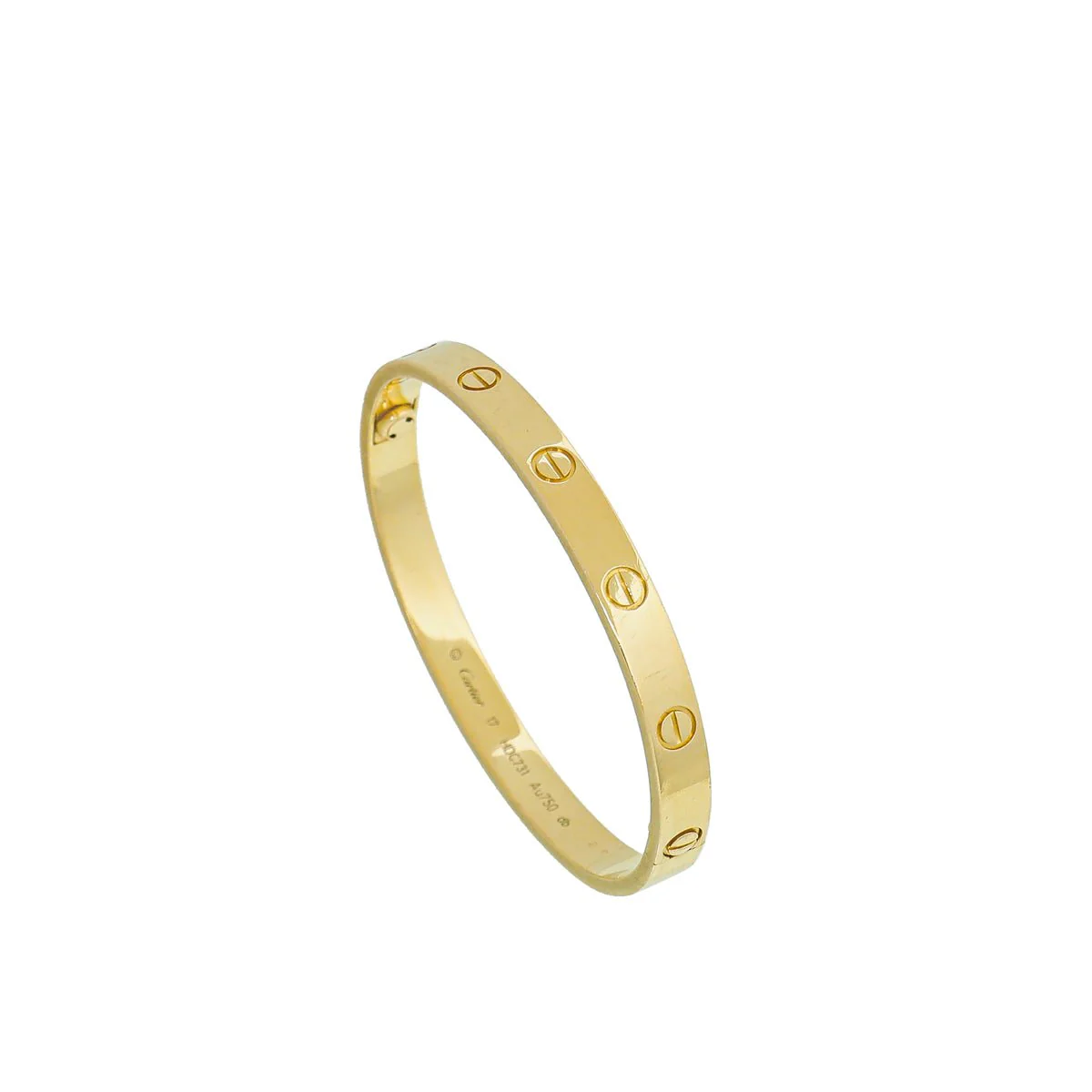 Cartier 18K Yellow Gold Love Classic Bracelet 17